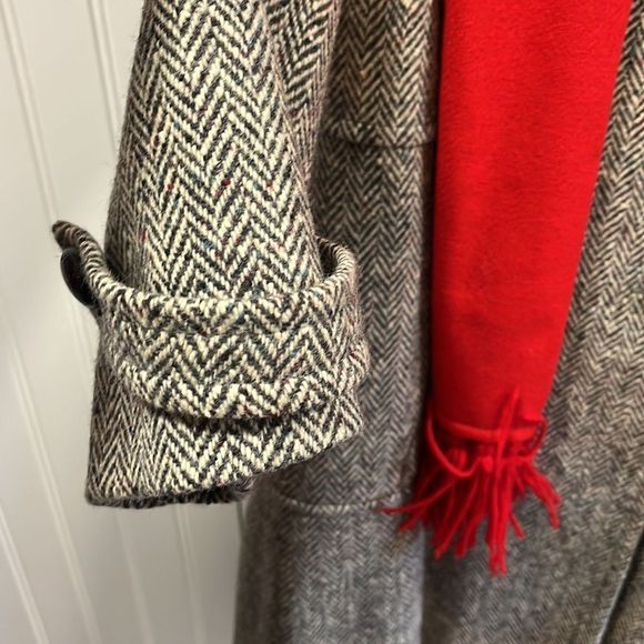 Vintage Montello wool trench coat with scarf - Picture 2 of 11